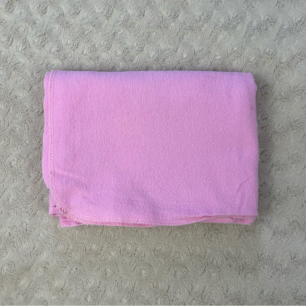 George Solid Pink Flannel Baby Receiving Blanket Cotton